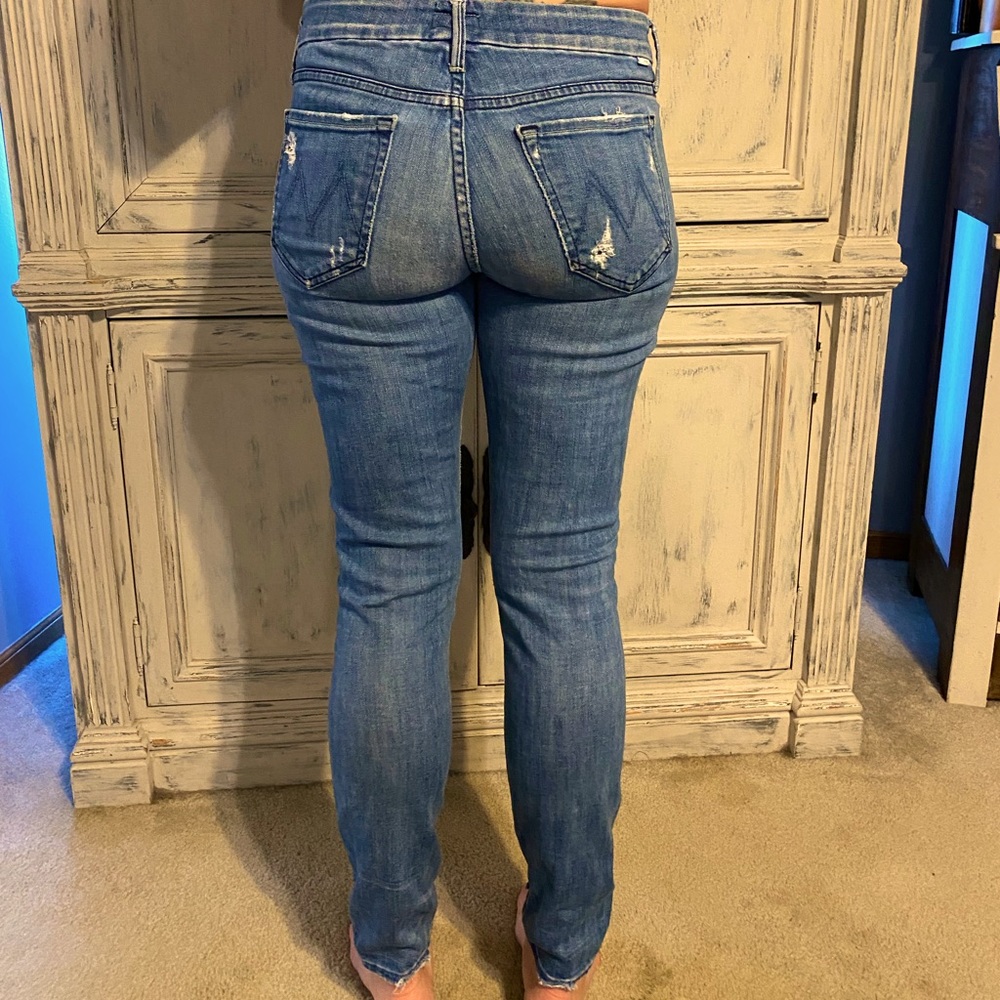 MOTHER The Looker skinny distressed jeans